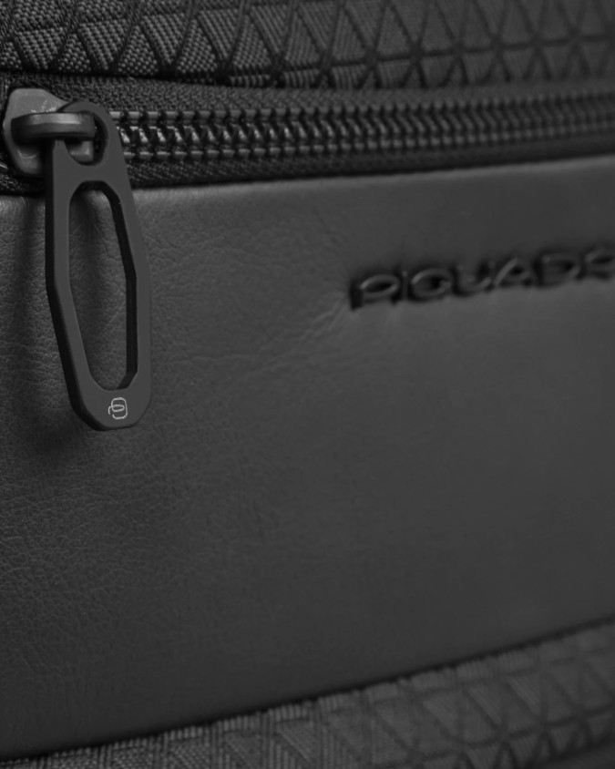  Piquadro - Zaino da Viaggio Modulare 2 in 1 in Pelle e Tessuto