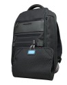  Piquadro - Zaino da Viaggio Modulare in Pelle e Tessuto Porta