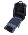  Piquadro - Zaino da Viaggio Modulare in Pelle e Tessuto Porta