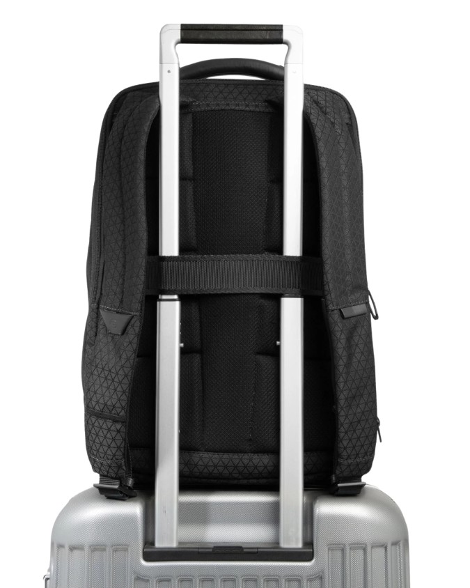 Piquadro - Zaino da Viaggio Modulare in Pelle e Tessuto Porta