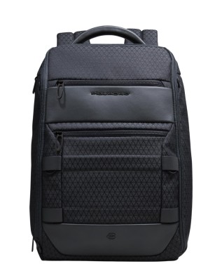Piquadro - Modular Leather and Fabric Travel Backpack...