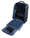  Piquadro - Zaino da Viaggio Modulare in Pelle e Tessuto Porta