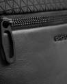  Piquadro - Zaino da Viaggio Modulare in Pelle e Tessuto Porta