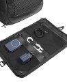  Piquadro - Zaino da Viaggio Modulare in Pelle e Tessuto Porta