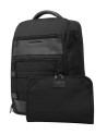  Piquadro - Zaino da Viaggio Modulare in Pelle e Tessuto Porta