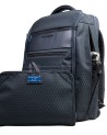  Piquadro - Zaino da Viaggio Modulare in Pelle e Tessuto Porta