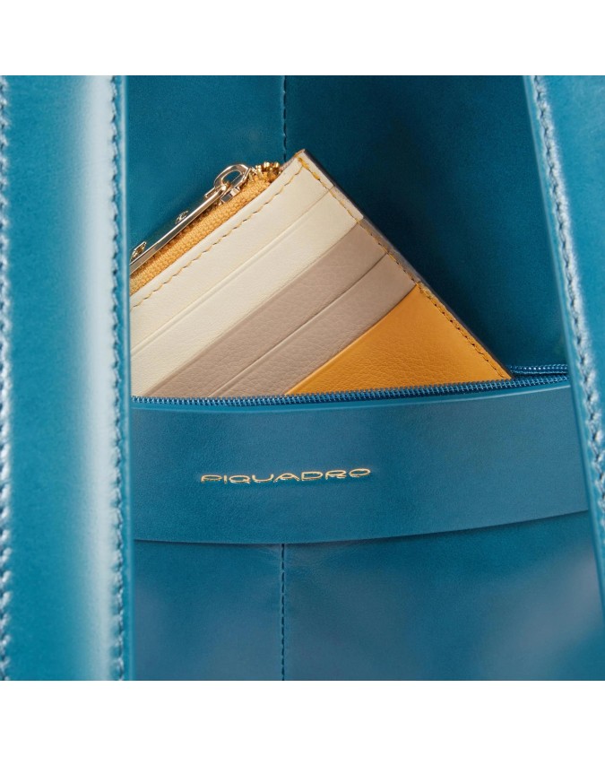  Piquadro – Zaino donna in pelle porta pc 14’’ a due comparti