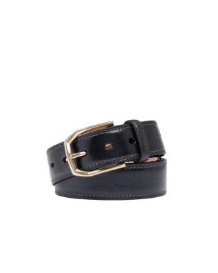  The Bridge - Cintura uomo in pelle h 3,5 con fibbia oro