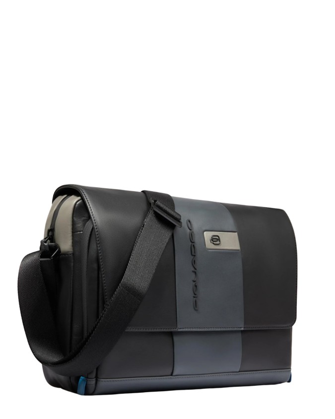  Piquadro - Borsa Messenger in Pelle Porta Pc 14"