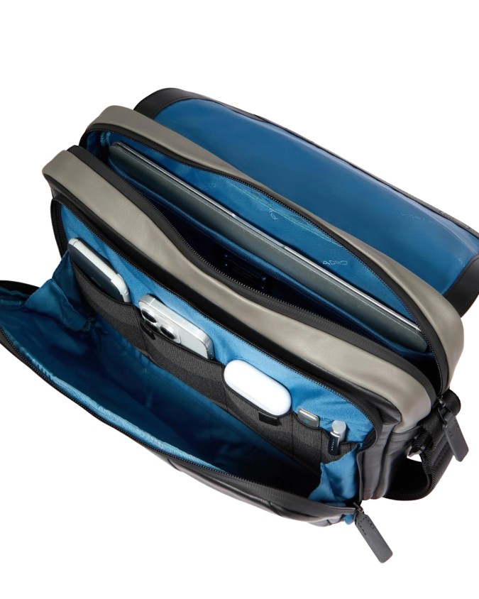  Piquadro - Borsa Messenger in Pelle Porta Pc 14"