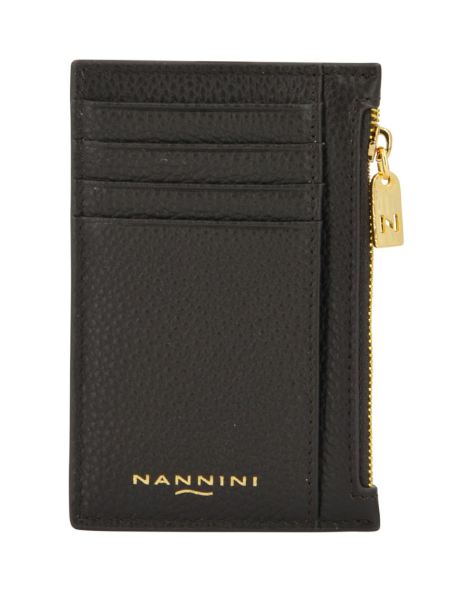  Nannini - Porta carte di credito verticale in pelle Wallis