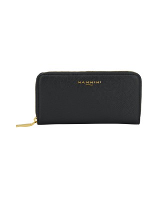 Nannini - Revue Women's Zip-Around Leather Wallet - Navy