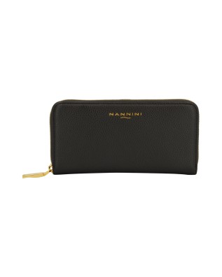 Nannini - Revue Women's Zip-Around Leather Wallet - CIGAR