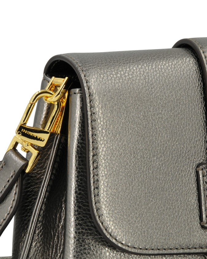  Nannini - Borsa a Tracolla con Patta in Pelle Keira