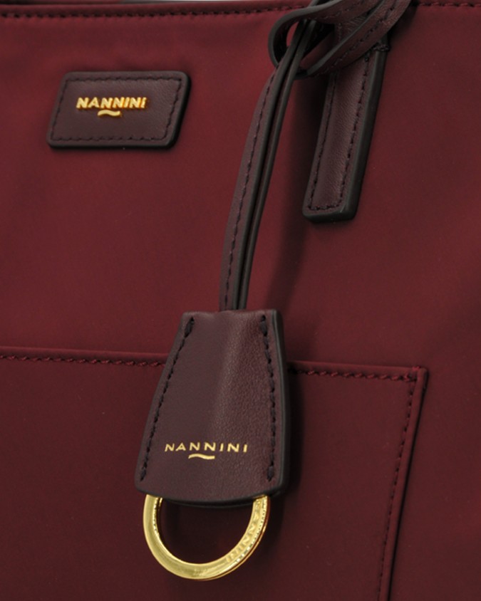  Nannini - Borsa in Nylon con Dettagli in Pelle Carla