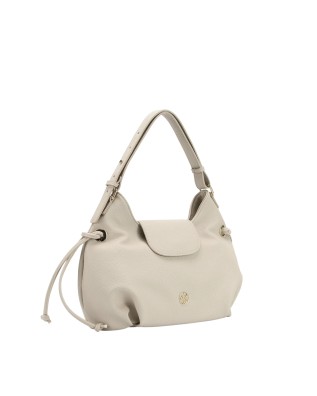Ynot - Dafne Faux Leather Hobo Shoulder Bag with Flap - ICE 2