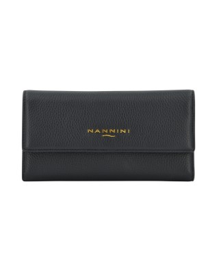 Nannini - Wallis Lima Leather Flap Wallet - Navy