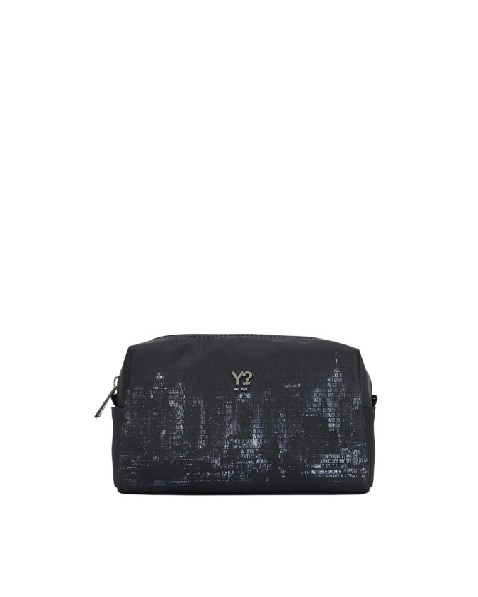  Ynot - Beauty case medio in tessuto ed ecopelle Grundge