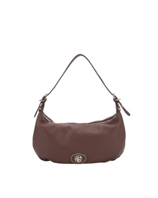 Ynot - Happy Single-Handle Faux Leather Shoulder Bag - WOOD