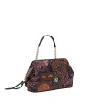  Ynot - Clutch in tessuto ed ecopelle con manico Indigo