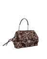  Ynot - Clutch in tessuto ed ecopelle con manico Indigo