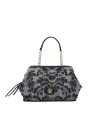  Ynot - Clutch in tessuto ed ecopelle con manico Indigo