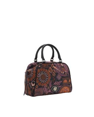 Ynot - Fabric and Faux Leather Tote Bag with Shoulder... 2