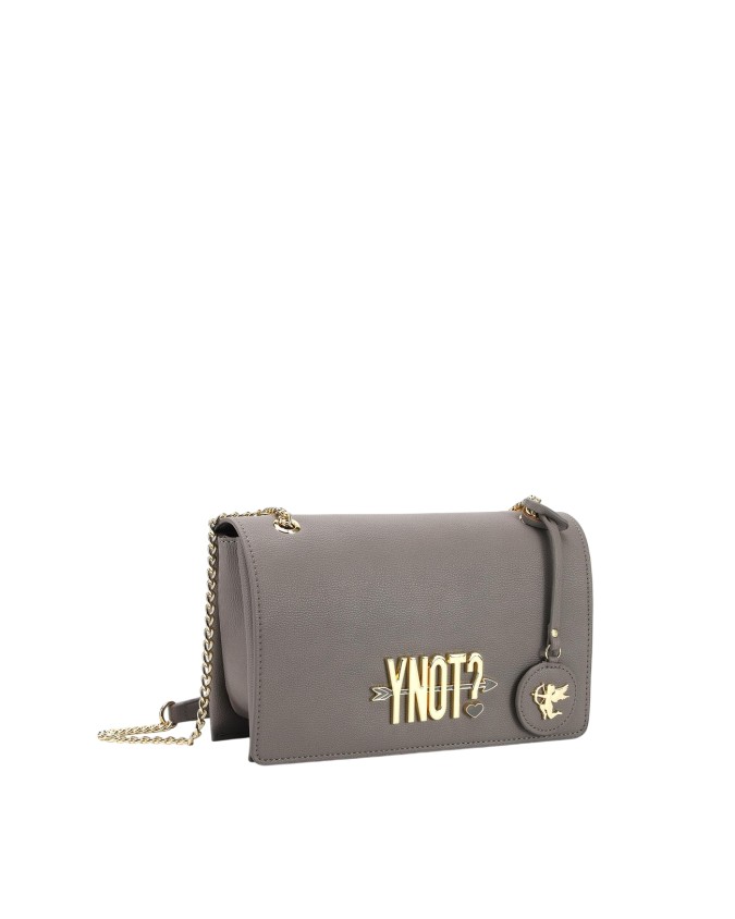 Ynot - Faux leather flap bag with...