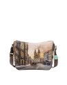 Ynot – Beuteltasche mit Band-Schulterriemen und Stadtmotiv Yesbag