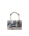  Ynot - Borsa postina con patta in ecopelle stampa città Yesbag