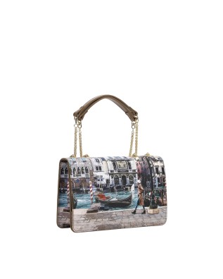 Ynot – Posttasche mit Klappe aus Kunstleder mit... 2