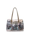  Ynot - Tote bag in ecopelle con stampa città Yesbag