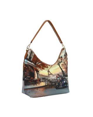  Ynot - Borsa a spalla hobo bag in ecopelle con manico singolo 2