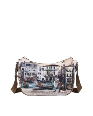  Ynot - Borsa sacca in ecopelle stampa città Yesbag