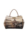  Ynot - Borsa a mano in ecopelle stampa città Yesbag