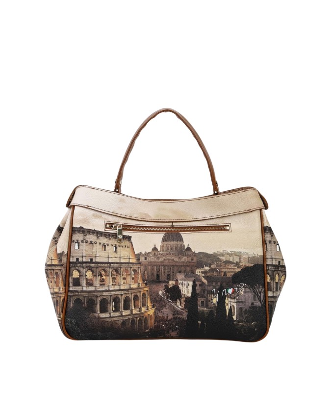  Ynot - Borsa a mano in ecopelle stampa città Yesbag