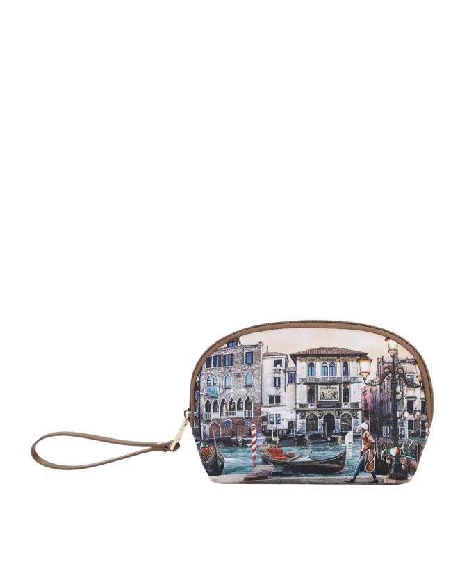  Ynot - Beauty case piccolo con manico laterale in ecopelle