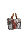  Ynot - Borsa tote bag grande in ecopelle stampa città Yesbag