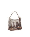  Ynot - Borsa a spalla a sacca in ecopelle stampa città Yesbag