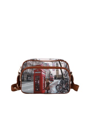 Ynot - Large Reporter-Style Shoulder Bag in Faux Leather...