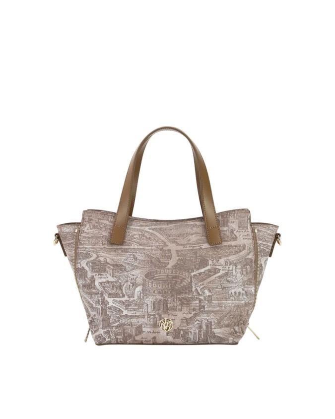  Ynot - Tote bag media in tessuto ed ecopelle Aeterna