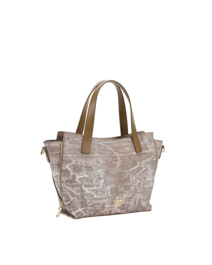  Ynot - Tote bag media in tessuto ed ecopelle Aeterna