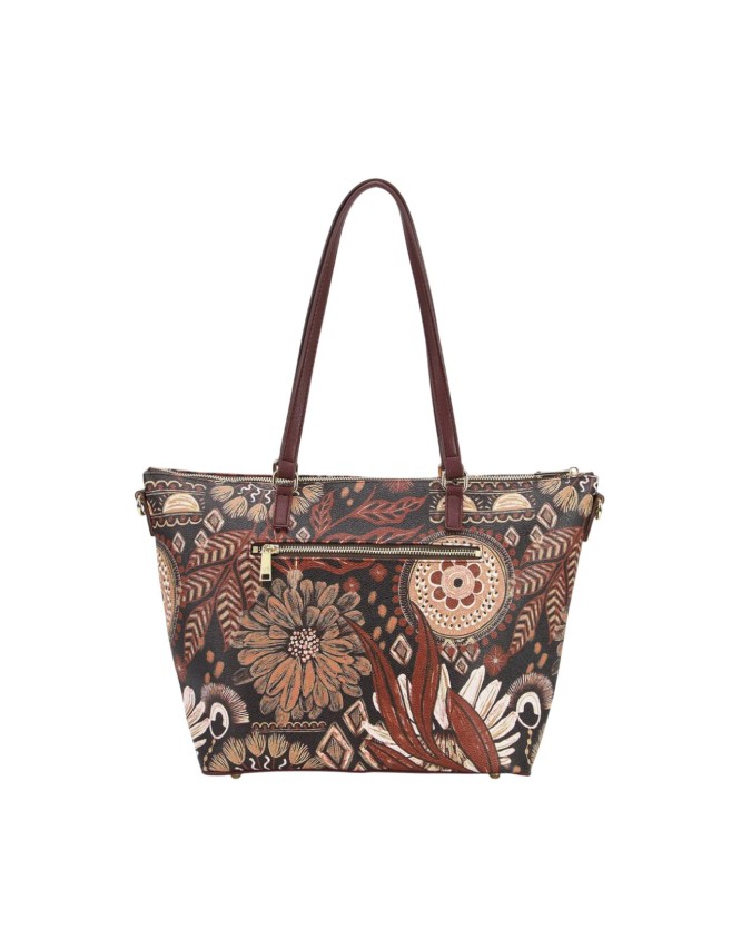  Ynot - Borsa a spalla Shopping in ecopelle con doppio manico