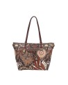  Ynot - Borsa a spalla Shopping in ecopelle con doppio manico