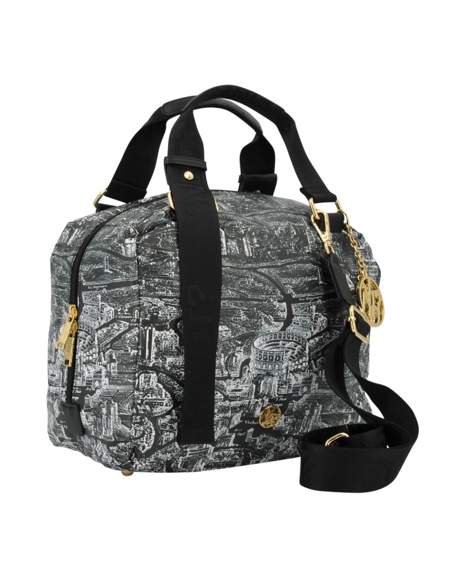  Ynot - Borsa bauletto in pvc fantasia città Gum