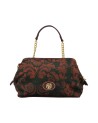  Ynot - Clutch in tessuto ed ecopelle con manico Indigo
