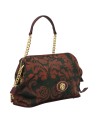  Ynot - Clutch in tessuto ed ecopelle con manico Indigo