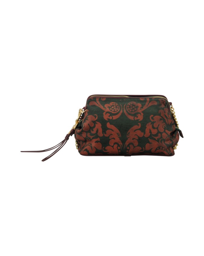  Ynot - Clutch in tessuto ed ecopelle con manico Indigo