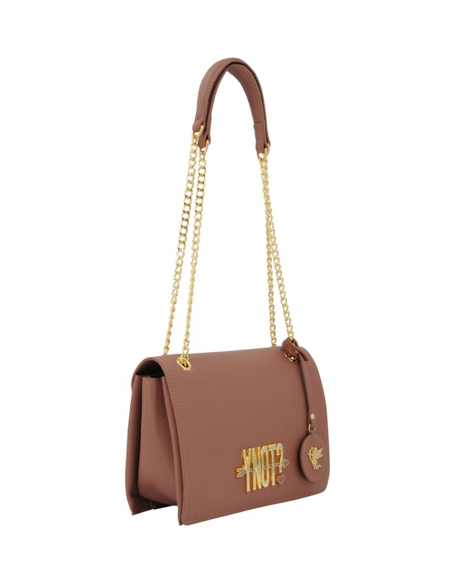  Ynot - Borsa flap bag in ecopelle con spallaccio a catena