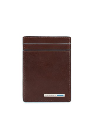 PIQUADRO - Porta carte credito,biglietti,ferma soldi - Mogano -